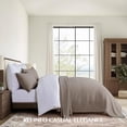 thumbnail image 5 of EVERGRACE Cotton Gauze King Bedspread, Ultra Soft Prewashed Pick Stitch Matelassé Coverlet, Lightweight Textured Oversized King Quilt Bedding Set for All Season, with 2 Shams, Mocha Brown, 5 of 8