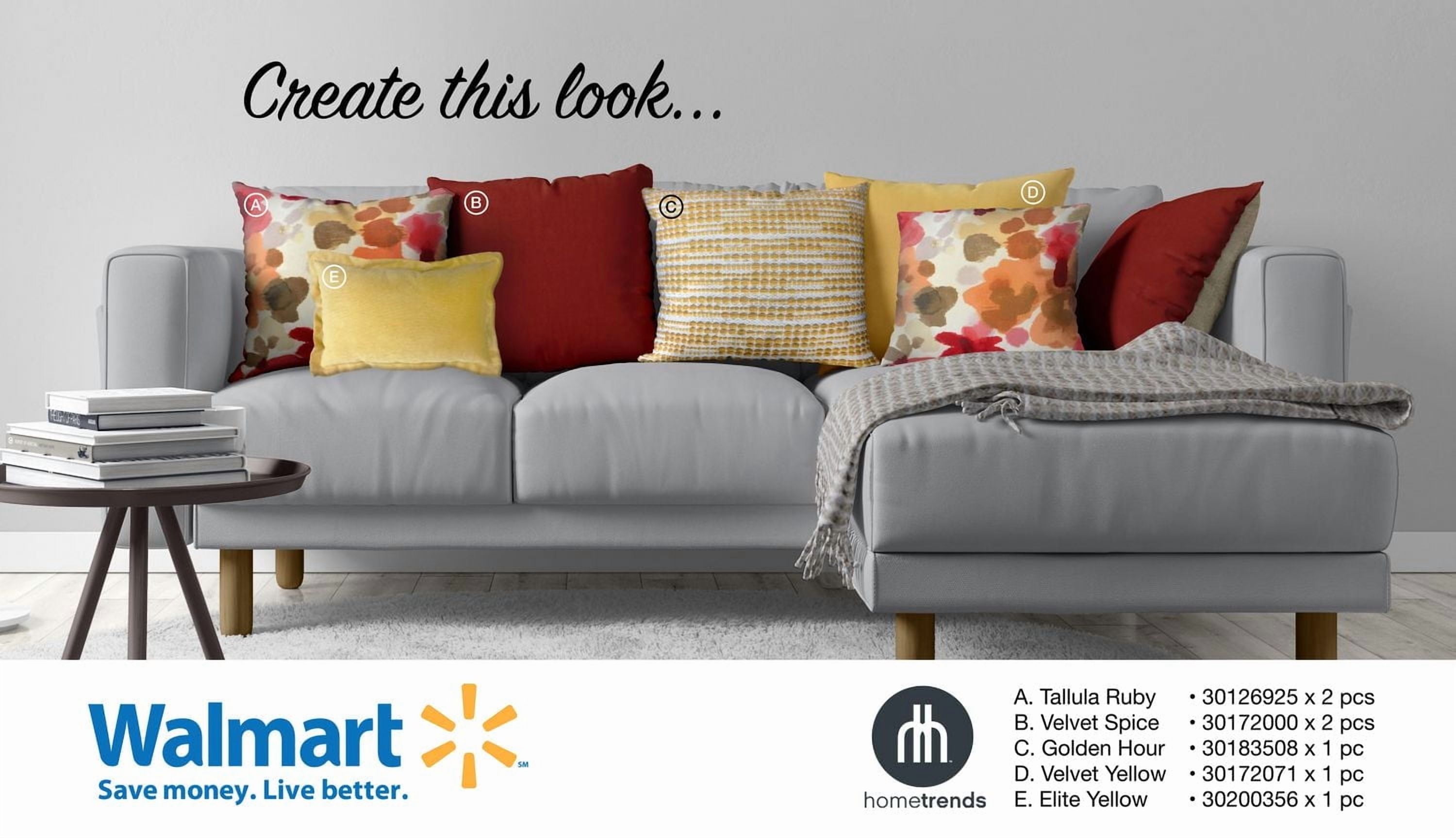 hometrends Solid Elite Decorative Lumbar Pillow, 14"x20"