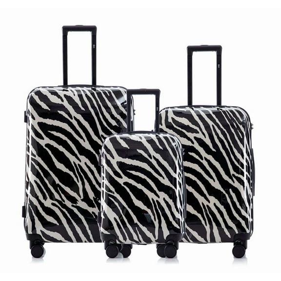 Multi-color Design ABS Hard Shell Lightweight with 360° Dual Spinning Wheels & Combo Lock - Includes 28", 24", 20" 3-Piece Luggage Set