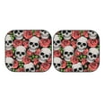 thumbnail image 7 of Balery 2 Piece Skull and Roses Car Windshield Sun Shade|Foldable Front Windshield Shade for Car Front Window for Most Sedans SUV Truck-Small, 7 of 7