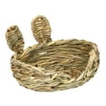 thumbnail image 4 of Cama de hierba para conejitos Cama de heno para mascotas hecha a mano, nido de hámster de paja, cesta de Casa de hierba para masticar para , Estilo de media apertura, 4 of 10