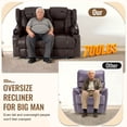 thumbnail image 6 of ROOMARK Loveseat Recliner Double Recliner RV Sofa & Console | Wall Hugger Loveseat Reclining RV | RV Theater Seats | RV Couch | RV Home Theater Seating Furniture, 6 of 10