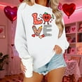 thumbnail image 2 of Itsame Long Sleeve T-Shirts Women's Valentine's Sweatshirt Loose Crew Neck Tops White Size S, 2 of 7