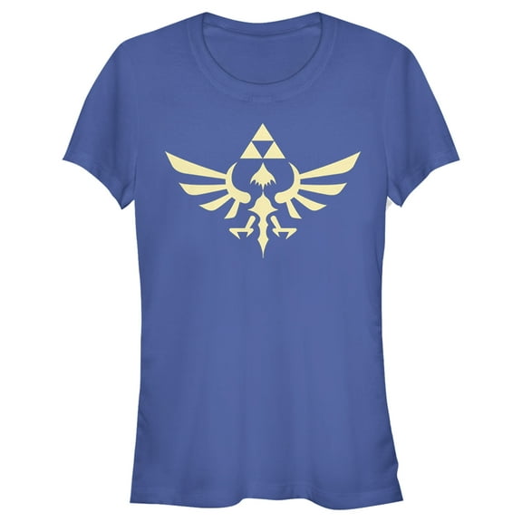 Junior's Nintendo Triforce  Graphic Tee Royal Blue 2X Large