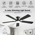 thumbnail image 4 of 6.3" Ceiling Fan LED Light Panel Replacement Upgrade Retrofit Kit 2200LM Bright 3CCT 3000K 4200K 6500K Daylight 110V 24W PCB Board Magnetic or Screw Easy Install to Reilluminate, 4 of 9