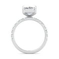 thumbnail image 3 of Marley - Moissanite Emerald Cut Lab Diamond Engagement Ring with Sidestones, 3 of 4