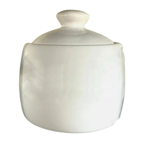 Clearance Sales Today Deals Prime Sugar Bowl With Design Jar Ceramic Coffee And Sugar Container With Lid SaltContainer Sugar Dispenser Tea Coffee Sugar Canister White