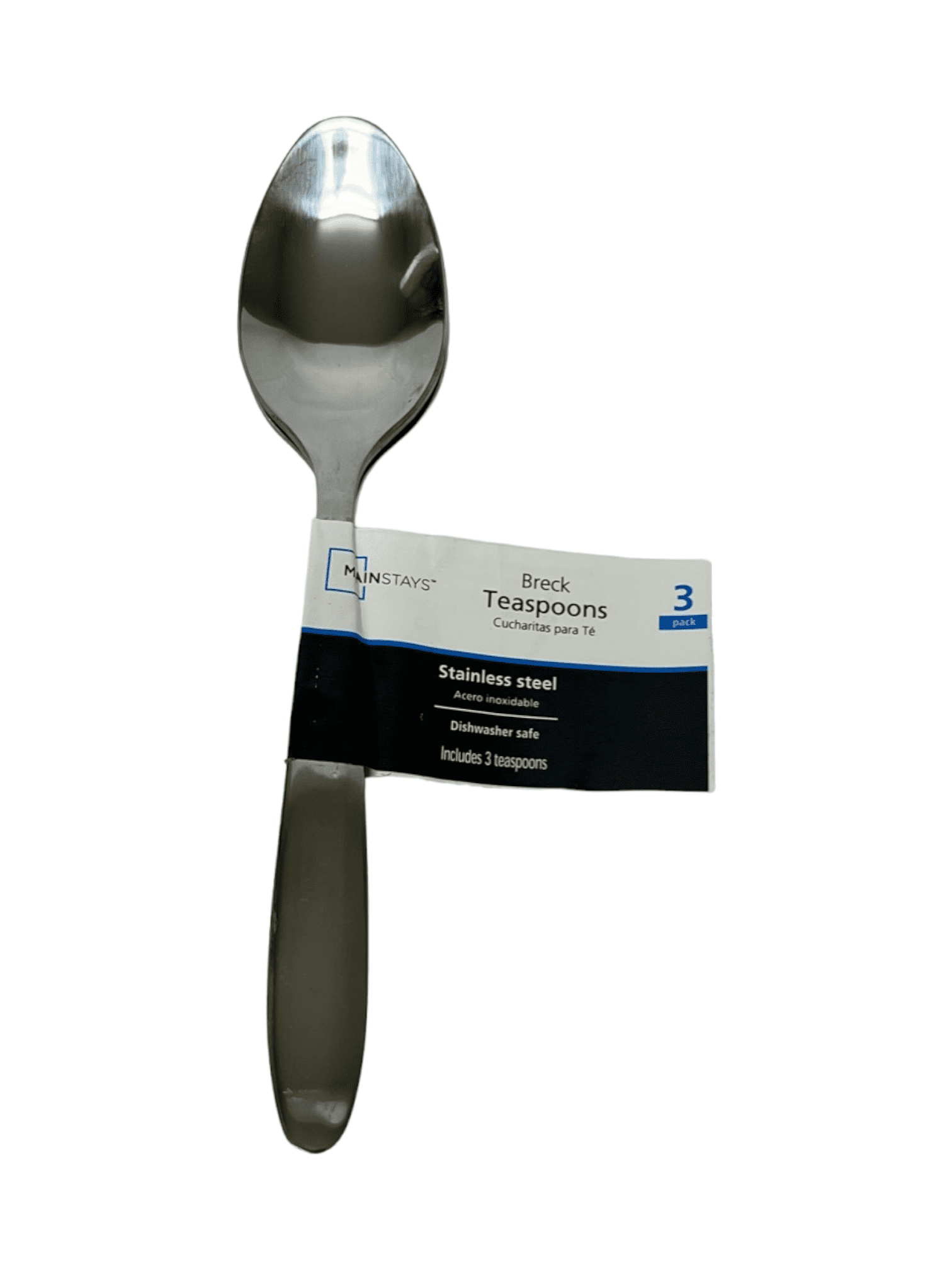 Mainstays Breck Stainless Steel Teaspoon Set, Adult 3-Piece Tableware Set