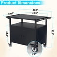 thumbnail image 2 of Yacona Outdoor Grill Cart with Storage Cabinet, Movable Outdoor Kitchen Island with Brake Wheels, Grill Table for Kitchen Prep, 2 of 6