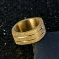 thumbnail image 5 of 9.5mm Silver/Gold/Black Matte Band Men's Gift Titanium Steel Square Ring Sz 7-12, 5 of 9