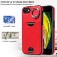 thumbnail image 5 of Wallet Phone Case for iPhone 7 / 8 / SE 2022 & 2020 with Stand, RFID Blocking PU Leather Shockproof Cover with Kickstand & Credit Card Slot Drop Protection for iPhone 7 / 8 / SE 2022 & 2020, Red, 5 of 10