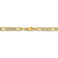 thumbnail image 4 of 14K Two-Tone Gold chain Figaro Pave 18 in 3.9 mm 3.9mm Semi-solid pave, 4 of 5