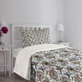 thumbnail image 3 of Ambesonne Bicycle Quilted Bedspread Set 2 Pcs, Nostalgic Flower Bird, Twin Size, Multicolor, 3 of 5