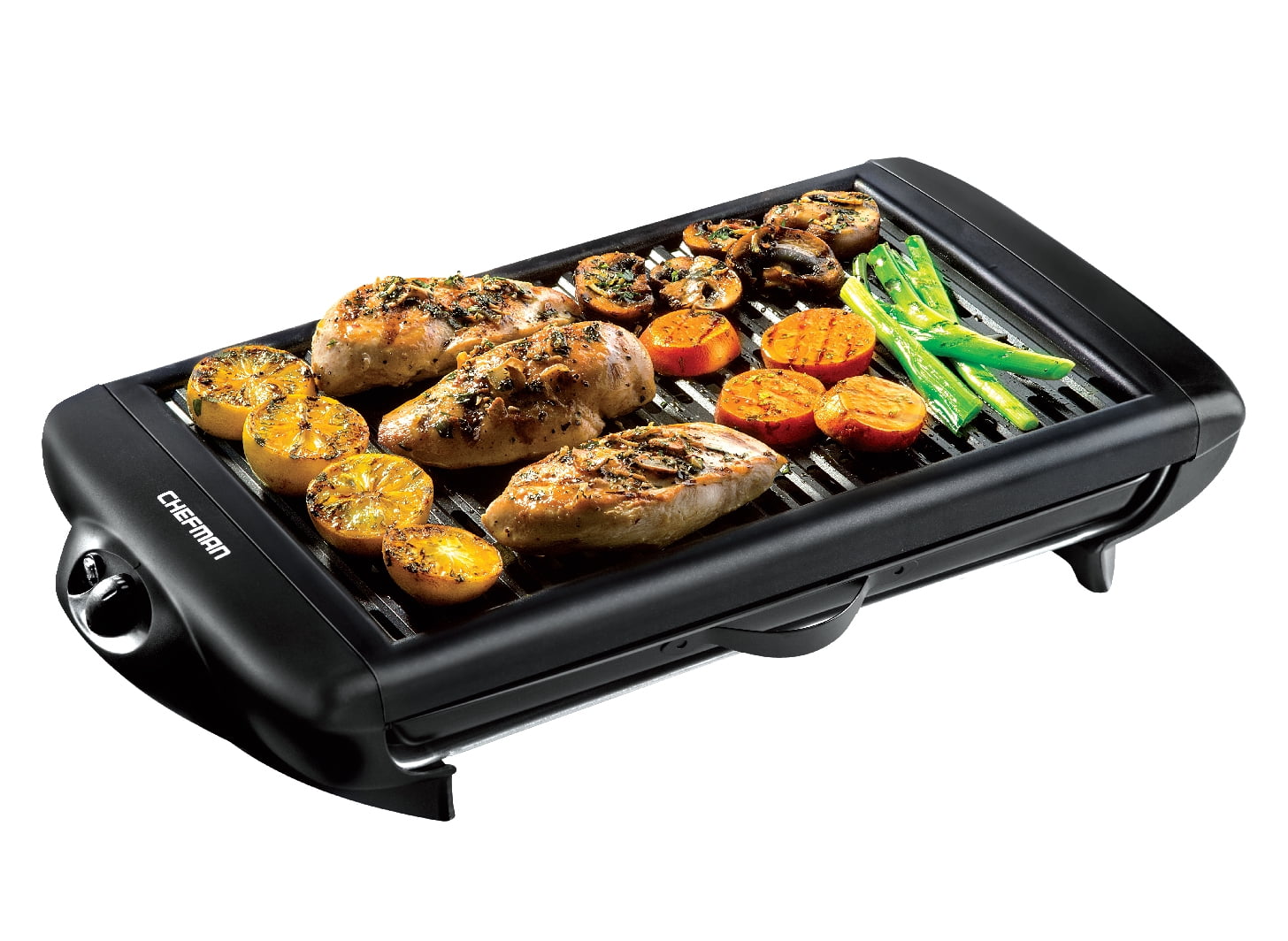 Chefman Electric Smokeless Indoor Grill with Non-Stick Coating, Black