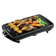 Chefman Electric Smokeless Indoor Grill with Non-Stick Cooking Surface and Adjustable Temperature Knob from Warm to Sear for Customized Grilling, Dishwasher Safe Removable Drip Tray, Black