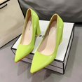 thumbnail image 5 of Amzcrzy Zapatos de mujer,Zapatos de mujer,Zapatillas de mujer, Zapatos de tacón alto con punta puntiaguda y tacón grueso para mujer, informales, multicolores Sandalias Mujer Zapatillas De Casa, 5 of 5