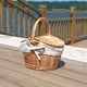 thumbnail image 5 of de mimbre tejida de almacenamiento de ratán de mimbre tejida Sándwiches Verduras SM SunniMix Cesta de picnic, 5 of 8