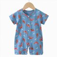 thumbnail image 2 of Kedxroy Unisex Baby Newborn Infant Romper for 3M 6M 9M 12M 18M 24M Clothes Short Sleeve Jumpsuit Onesie Bodysuit(Sky Blue,0-6 M), 2 of 4