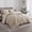 Latte, variant on IGI Queen Size 7 Pieces Pintuck Comforter Set - Pinch Pleat All Season Bedding Set - Candy Pink