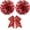 Silver Red, variant on 3 Pcs Cheerleading Pom Poms and Large Cheerleader Hair Bow Metallic Cheer Supplies for Team Spirit Sports Dance Cheering