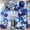 Metallic Blue Silver, variant on 105Pcs Blue White Silver Balloon Garland Arch Kit, Navy Metallic Balloons with Explosion Star Foil Balloons for Birthday Graduation Wedding Fathers Day Retirement Party Decorations, Starry Sky Theme