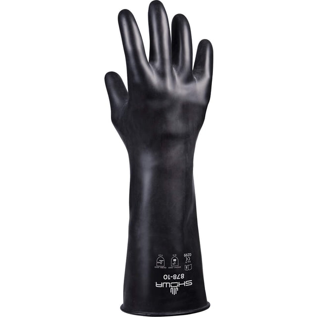 Guante de seguridad SHOWA 878 resistente a productos químicos butílicos, talla XL
