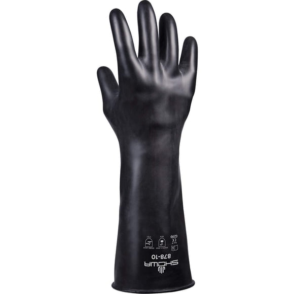 Guante de seguridad SHOWA 878 resistente a productos químicos butílicos, talla XL