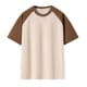 thumbnail image 1 of pstuiky camisetas de hombre, Camisas casuales de manga corta raglán con cuello redondo y diseño conciso con bloques de color para hombre camisetas de hombre l, 1 of 3