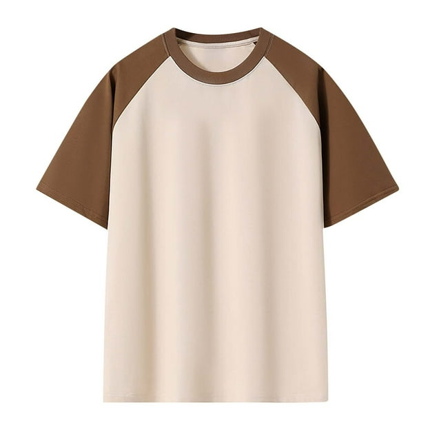pstuiky camisetas de hombre, Camisas casuales de manga corta raglán con cuello redondo y diseño conciso con bloques de color para hombre camisetas de hombre l