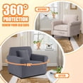 thumbnail image 7 of KINCAM 1-Seater Sofa Slipcover, Stretch Couch Cover with 1 Pillow Cover, Machine Washable Furniture Protector, Dark Gray, 7 of 7