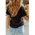 thumbnail image 6 of Women's Black Sequined Bow Graphic Tee - Perfect for Country Music Festivals | [ZhiHiMeRi] | (US 20-22)2XL, 6 of 8