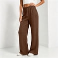 thumbnail image 2 of Admvng Women's Wide Leg Pants Elastic Waist Comfy Vacation Trousers with Pockets, 2 of 5
