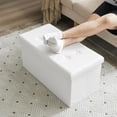 thumbnail image 6 of FCH 76 * 38 * 38cm Glossy Pull Point PVC MDF Foldable Storage Footstool,White., 6 of 9