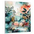 thumbnail image 2 of Designart "Reflections of a Free Mind Green And Orange II" Boho Feather Metal Wall Art Prints, 2 of 5