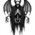 thumbnail image 3 of Waterproof Tattoos Gothic Tattoos 3D Tattoos Skeleton Tattoos For Men Women Parties, 3 of 4