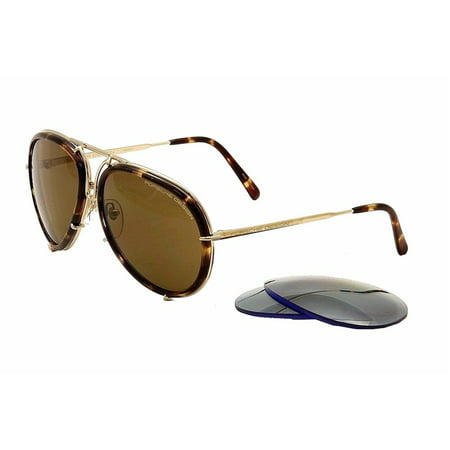 Porsche Design P8613 Aviator Unisex Sunglasses - (2 pairs of lenses included)