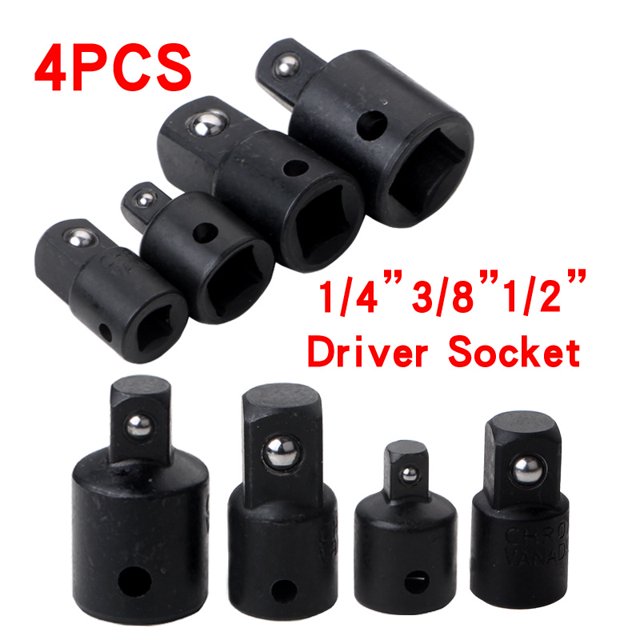 Juego de adaptadores reductores de adaptadores de trinquete para aumentos y reductores para enchufes y brocas 1/2 pulgadas 1/4 pulgadas 3/8 pulgadas conductor negro ZefeiWu 8390611525446