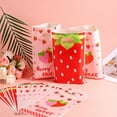 thumbnail image 4 of 9.8"x 6.3" Plastic Candy Gift Favor Bags,TGY 60 pack Party Favor Bags,Strawberry Goodie Gift Bag with Handles,Party Gift Bag for Kids Birthday Wedding Baby Shower Spring Summer Party, 4 of 7