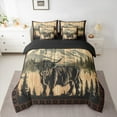 thumbnail image 2 of Homewish Boys Girls Highland Cow Bedding Comforter Set 7-Piece,Vintage Lodge Cabin King Bedding Sets,Farmhouse Animal Ultra Soft Bed Sheets,Microfiber Bedroom Decor,Reversible, 2 of 8