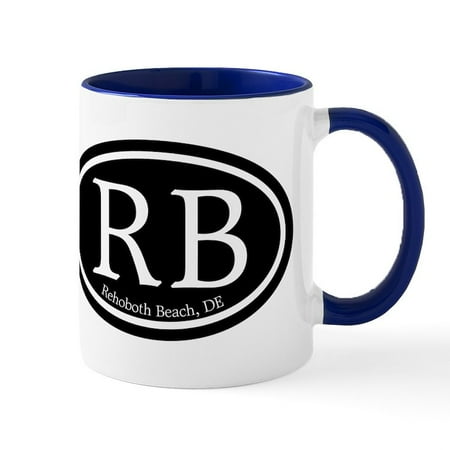 

CafePress - RB Rehoboth Beach Oval Mug - 11 oz Ceramic Mug - Novelty Coffee Tea Cup