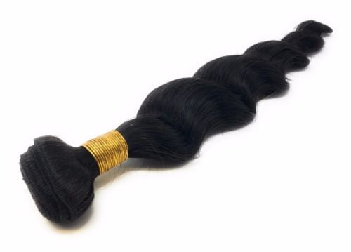 Brazilian Virgin Loose Wave Hair 3 Bundles 100% Unprocessed Remy Human Hair Weave Bundles with Free Part 4x4 Closure Natural Color 22”24“26" - Closure 22"