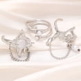 thumbnail image 4 of 3Pieces Opening Rings Geometric Rings Hand Jewelry Chain Rings Adjustable Rings, 4 of 10
