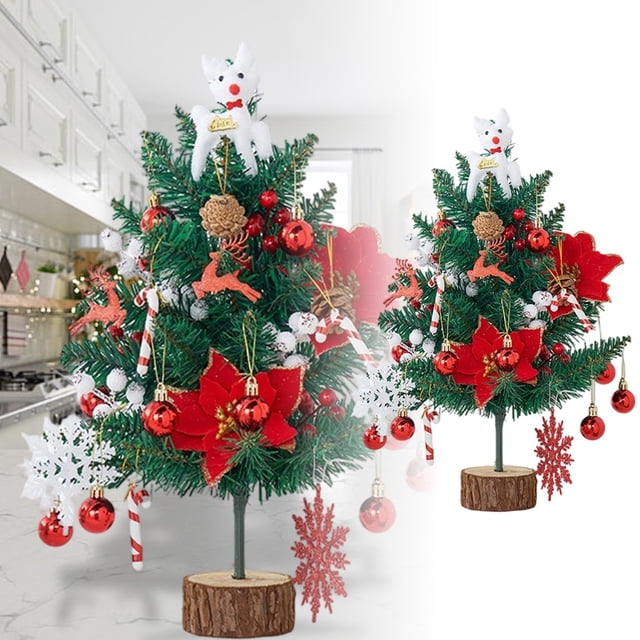 Árbol de Navidad luminoso con luces de cadena de 50 cm de altura Decoración para exterior e interior Expositor DIY para tus vacaciones