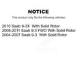 thumbnail image 2 of Transit Auto Rear Disc Brake Rotors and Ceramic Pads Kit for Car Saab 9-3 9-3X with Solid Rotor K8T-101923, 2 of 11