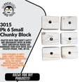 thumbnail image 2 of Impeckable Bird Toys Toy 3015 Small Chunky Block 6-Pack, Natural Spruce and Pine Wood, Heavy Chewing Foraging Foot Toy, Handcrafted by Us for Medium Birds Like Conures, Caiques, and Senegals, 2 of 10