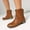 #131-Brown, variant on Wowcloth Women's Fashion Casual Ankle Boots – Winter New Arrival Solid Color Bow Chunky Low Heel Versatile Trendy Winter Footwear