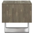 thumbnail image 5 of WyndenHall  Mitchell SOLID WOOD / Metal 22 inch wide Square Modern Industrial End Table - 22 W x 22 D x 22 H Distressed Grey Distressed,Lacquer Acacia, 5 of 5