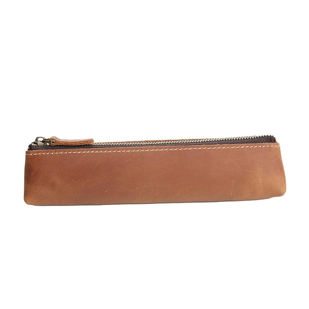 Estuche multifunción universal para bolígrafos, ideal para estudiantes y adolescentes. Marrón