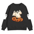 thumbnail image 6 of KPOPLK Halloween T-Shirt Toddler Kids Boys Girls Sweatshirts 2t 3t 4t 5t 6t Ghost Pumpkin Prints Tee Tops(6-7 Years,Black), 6 of 8