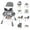 Gray, variant on INFANS 9 in 1 High Chair, Convertible Baby Highchair for Babies and Toddlers, Table and Chair Set Building Block Infant Dining Booster Seat, Kids Stool with Activity Children Play Kitchen